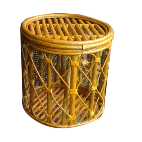 Brown Cane Round Stool