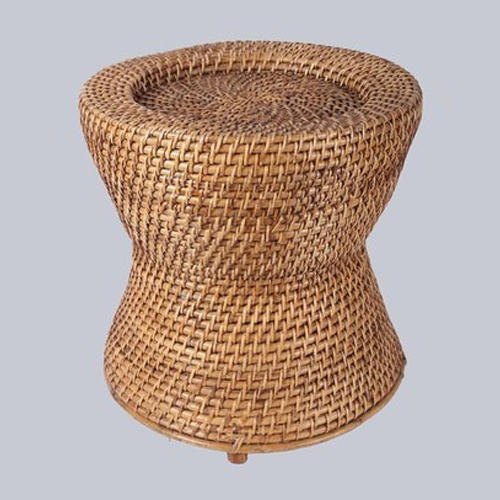 Brown Cane Stool, 3 Ft