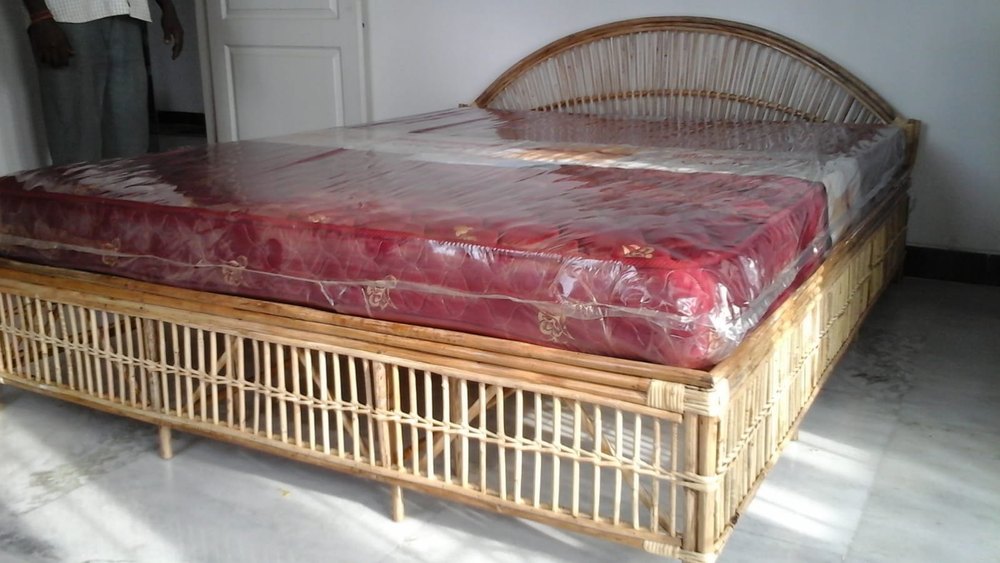 Natural Brown Cane Bed