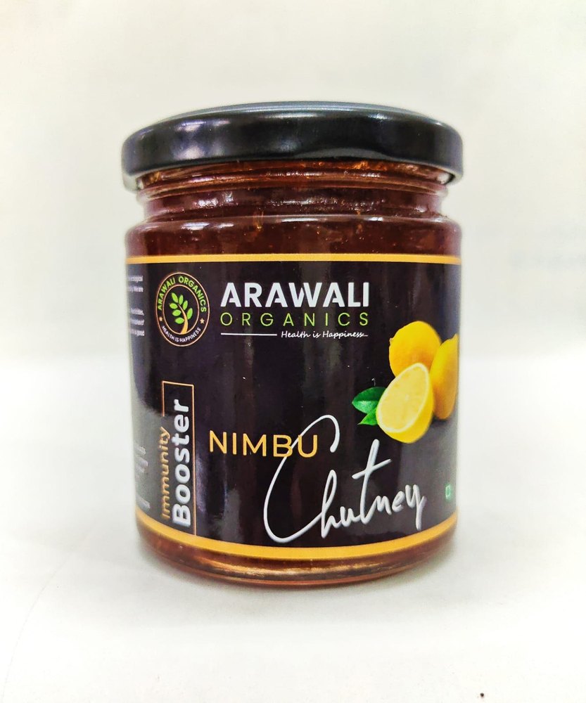 Arawali Organics Glass Nimbu Chutney, 250gm