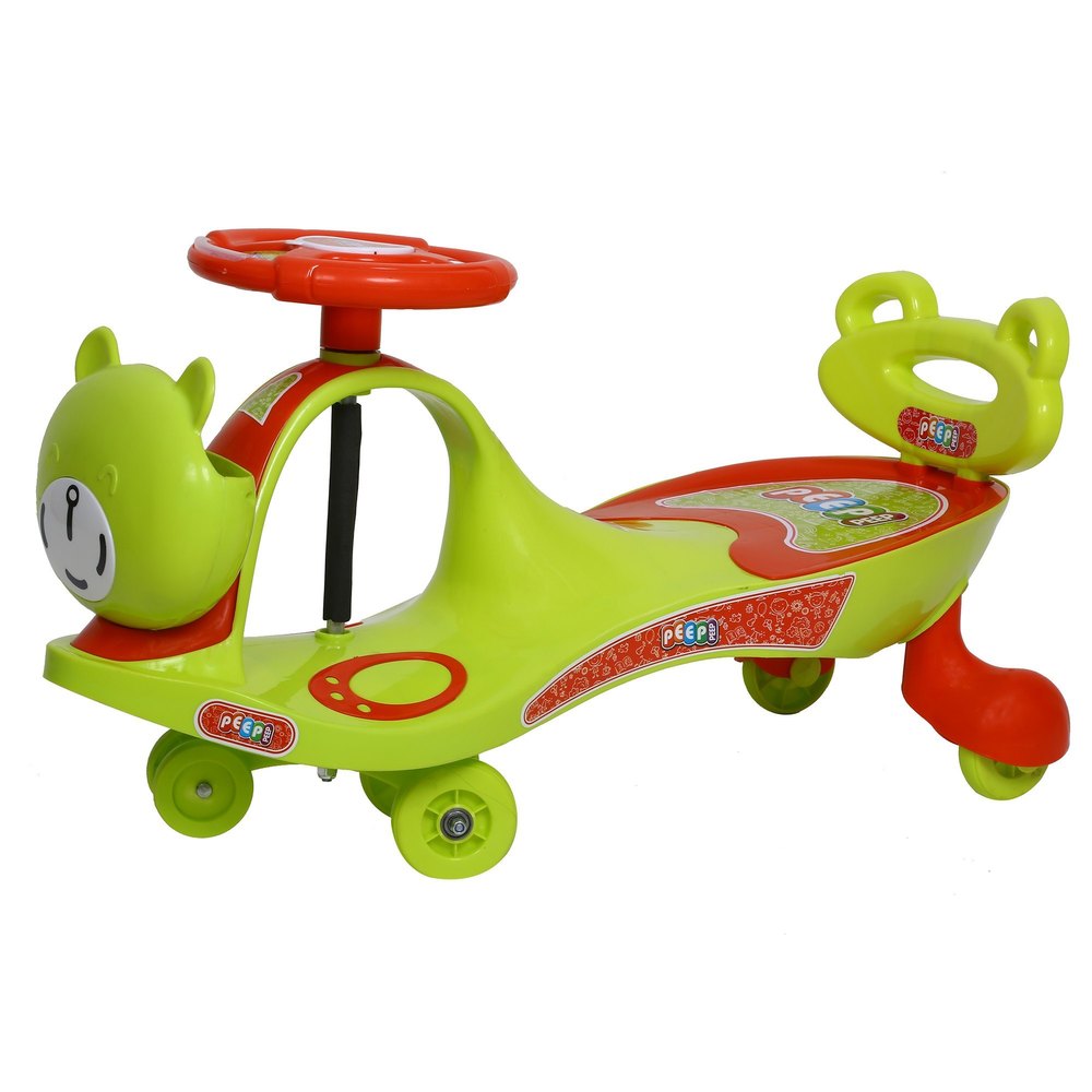 Plastic Peep Peep Red Swing Car With Back Support, 6, Sc 800