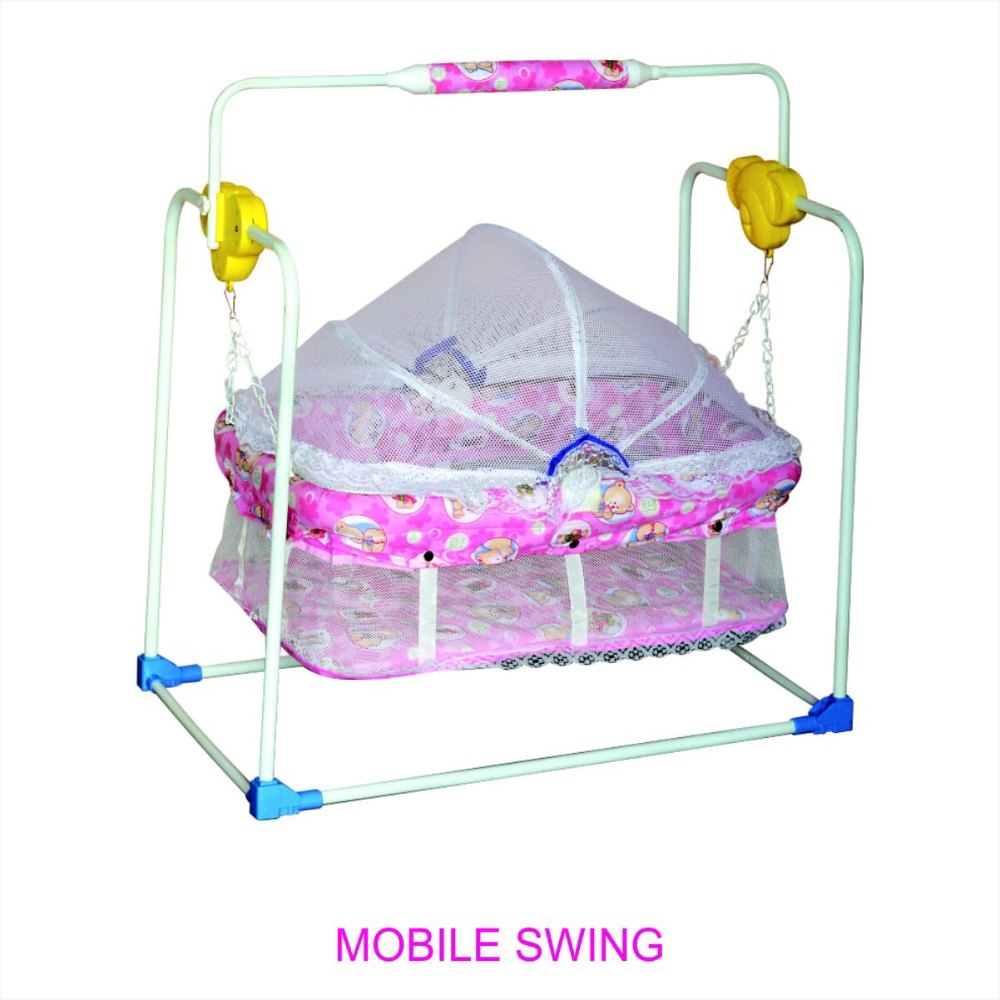 Steel Craft Kids Cradle & Swing, Age Group: 3-12 Months, Fabric Pattern: Cotton