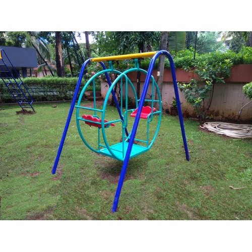 Blue GI PIPES Outdoor Kids Circular Swing, Seating Capacity: 2