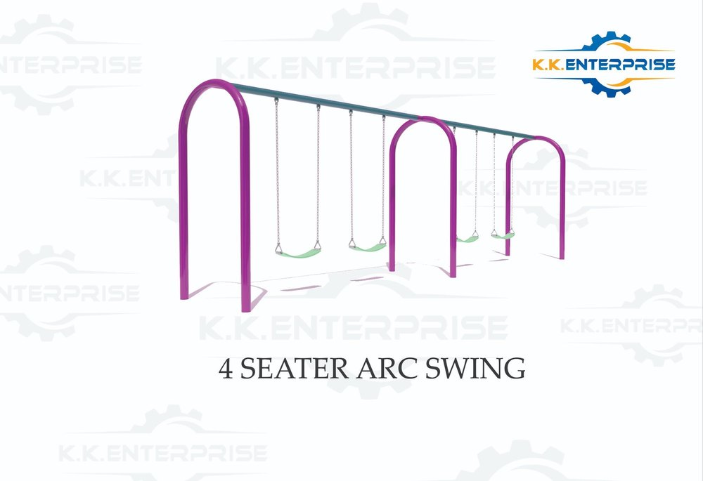 Mild Steel Rubber Belt Four Seater Arc Swing, Seating Capacity: 4