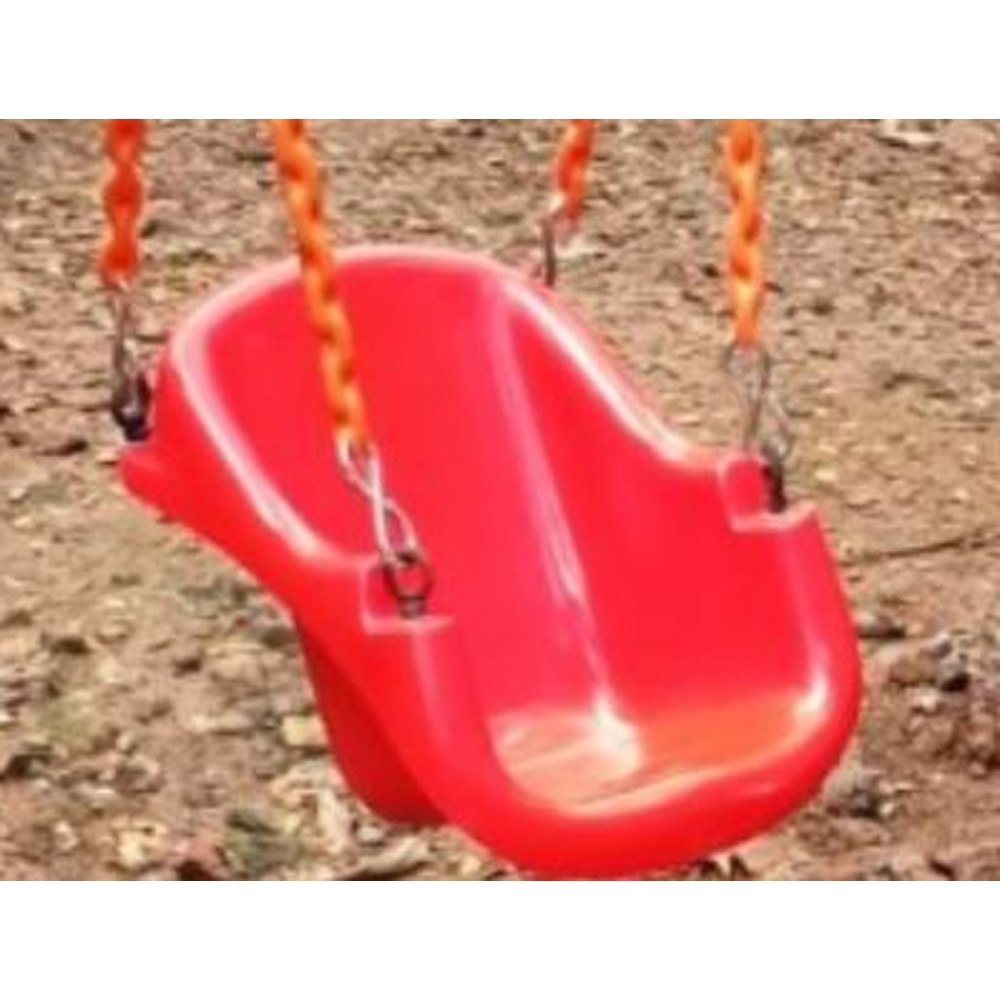 Red Outdoor FRP Bucket Swing, For Garden, Seating Capacity: Single Seater