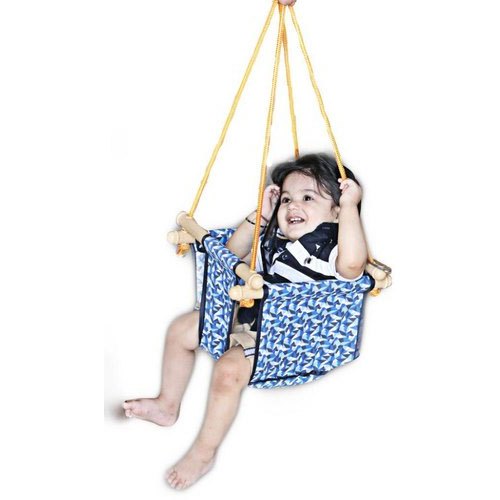 Blue Baby Cloth Swing, Seating Capacity: 1 Kid