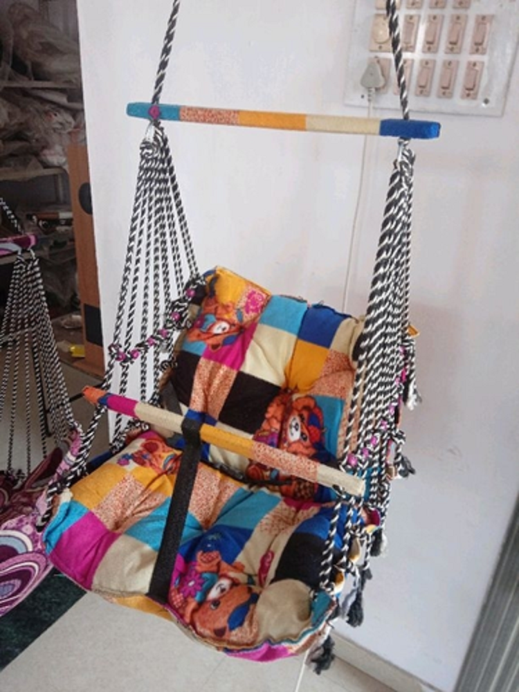 Multicolor Hammock Baby Swing, Fabric Pattern: Printed