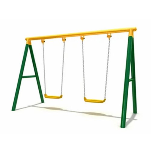 Green & Yellow FRP Standard Double Swing, Seating Capacity: 2 Children img