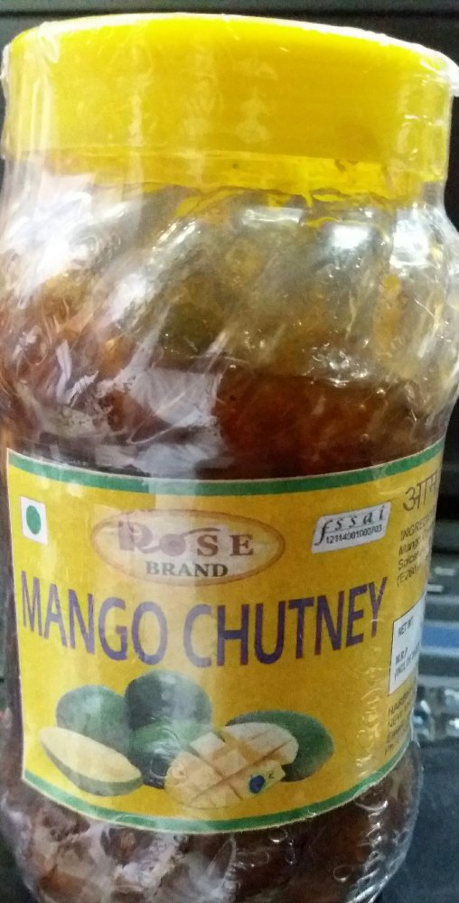 ROSE BRAND Pet Jar Mango Chutney, 500gm, Chilly