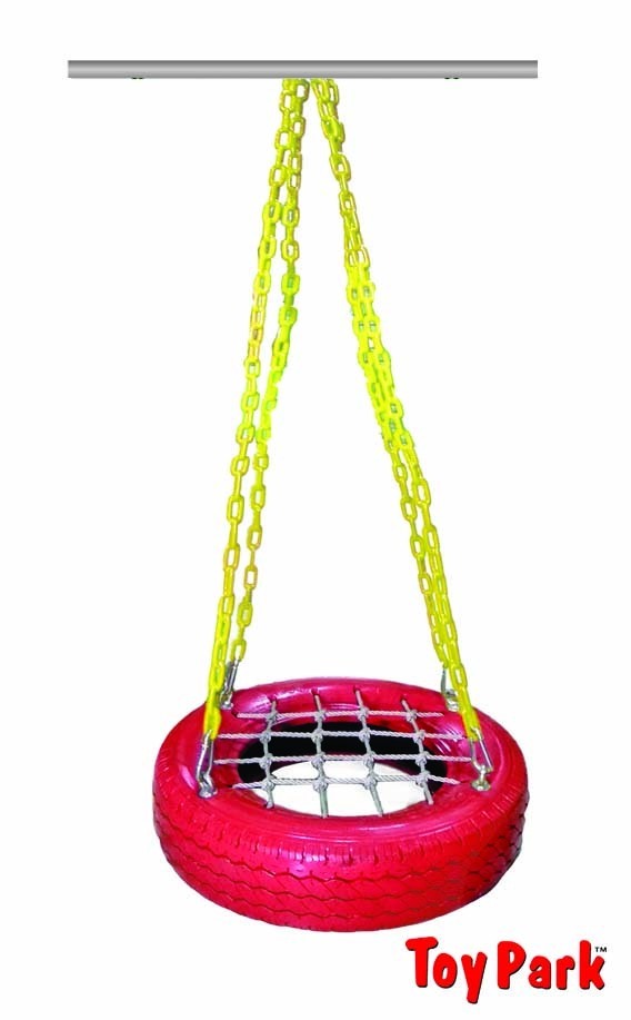 Multicolor Outdoor Toy Park Rubber Tyre Swing (SCA 322), Seating Capacity: 2-3