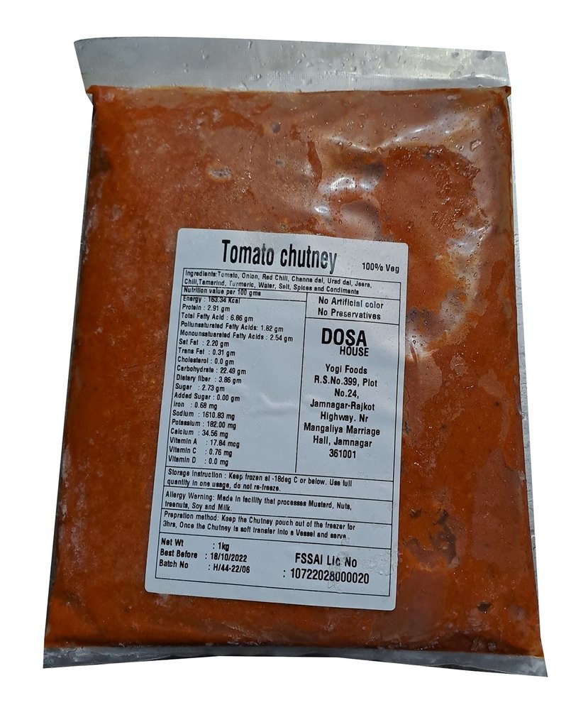 Packet Dosa House 1 Kg Tomato Chutney, 2.91gm