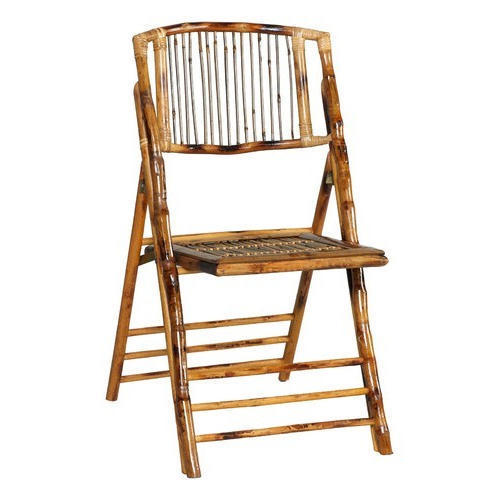 Brown Bamboo Folding Chair