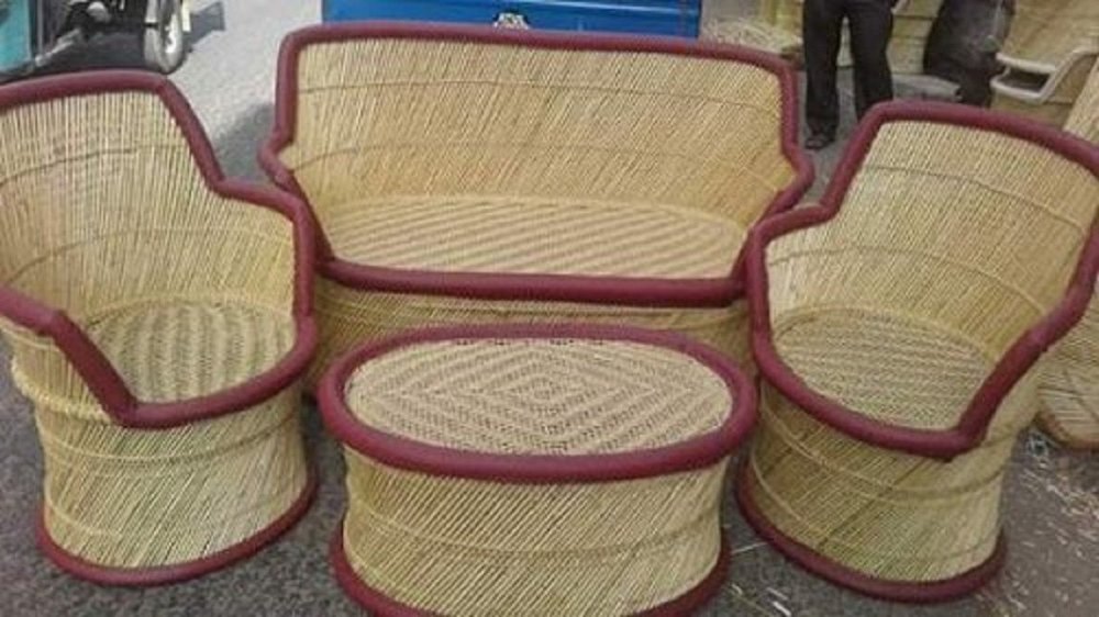 Brown Home Bamboo Sofa Set