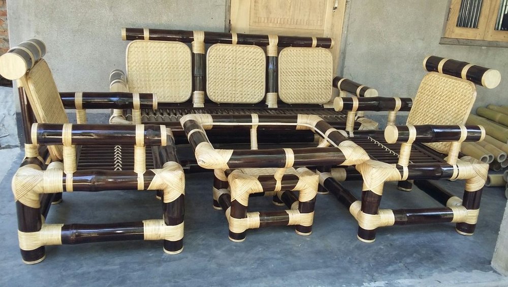 12 Bamboo Sofa Set With Table