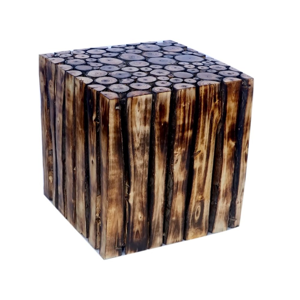 Brown Bamboo Stool