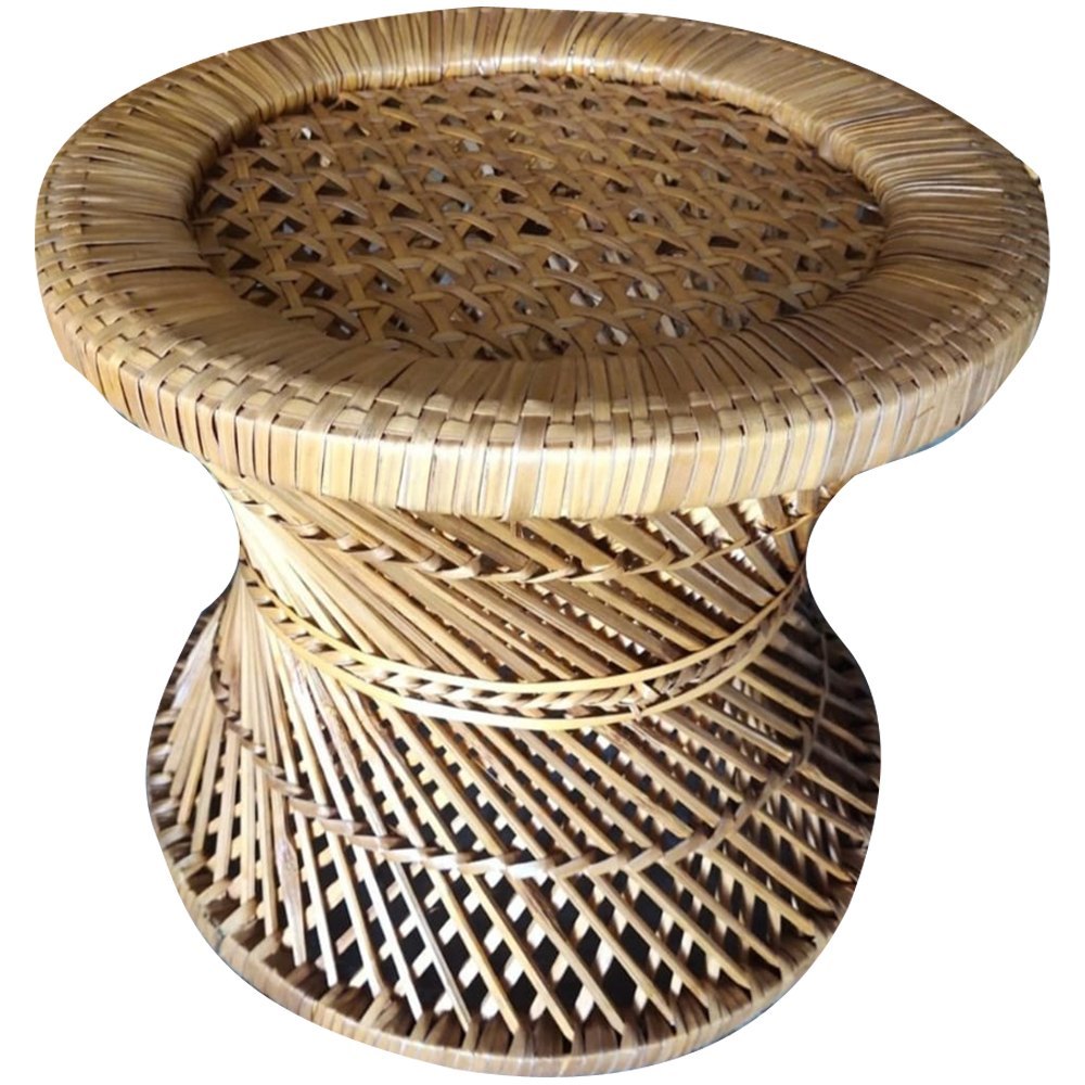 Round Bamboo Stool, Without Cushion