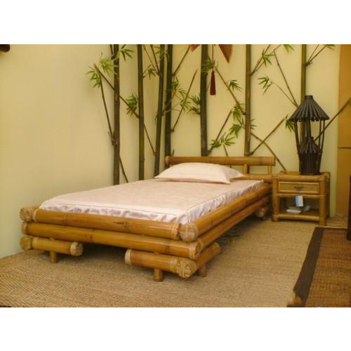 Brown Bamboo Bed