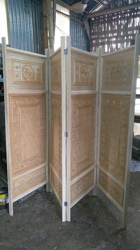 Brown Bamboo Room Divider