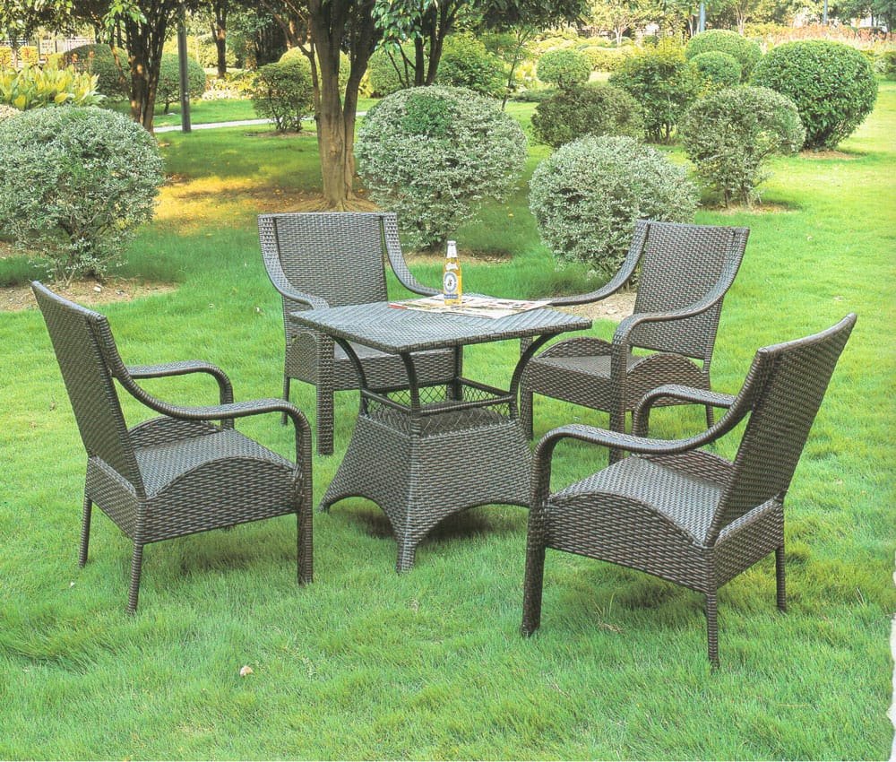 Restaurant Patio Bamboo Table And Chair Set