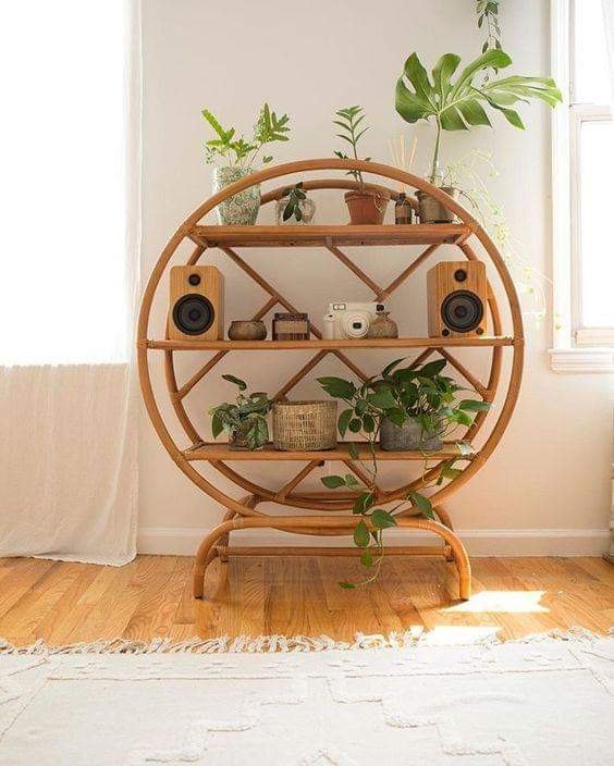 Brown Bamboo Stand Alone Rack, For Home