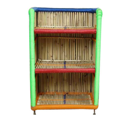 MuddaWalas Multicolor Bamboo (Sarkanda) Shoe Rack