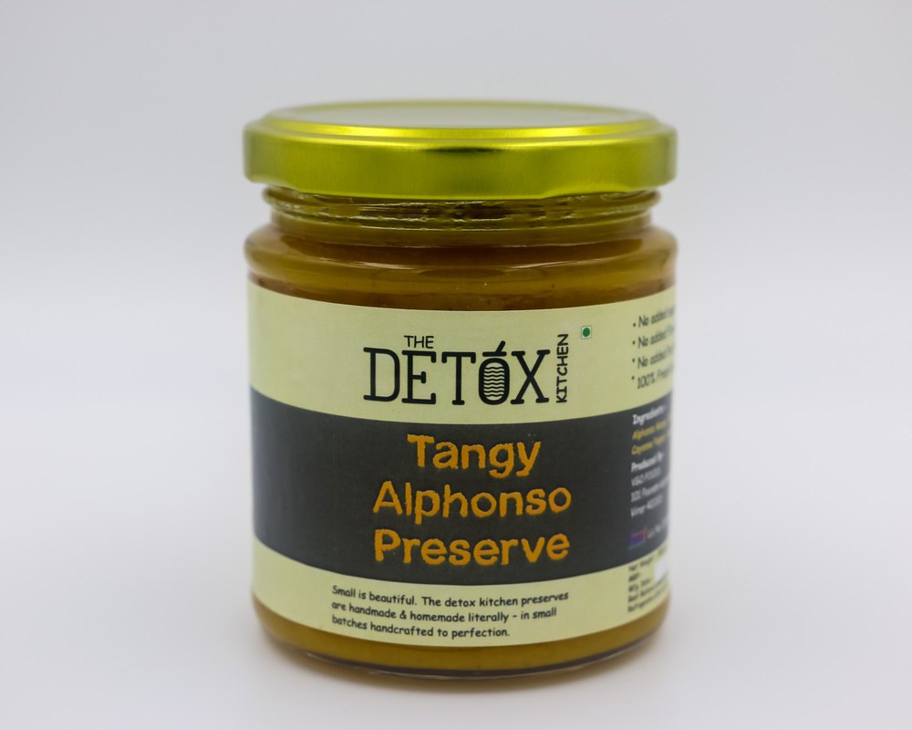 Yellow Mango Jam Tangy Alphonso Preserve, 200 Gm