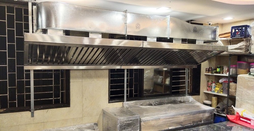 Baffle Electric Commercial Kitchen Chimney Exhaust Hood, Type Of Control: Manual