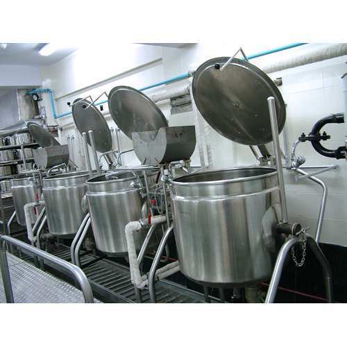 Silver Stainless Steel Rice Vessel for Commercial Kitchen, Capacity: 500-1000 L