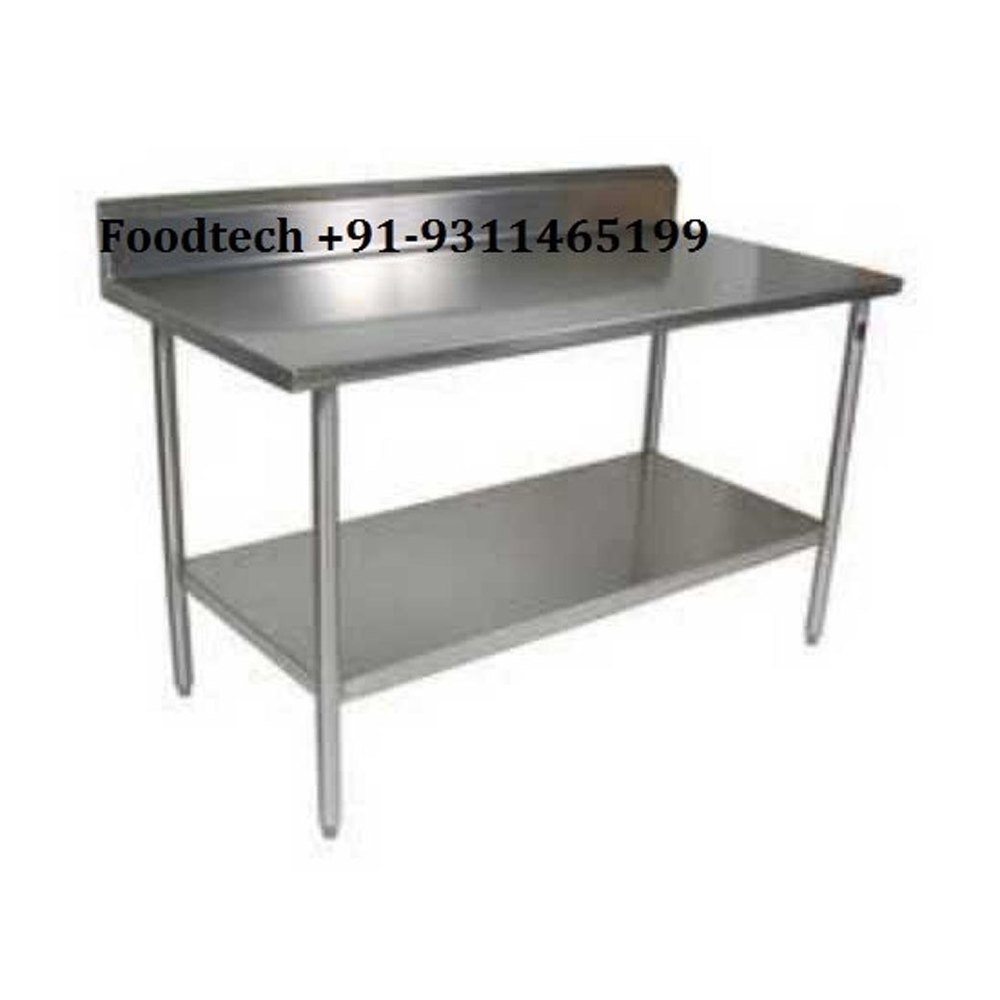 Silver Stainless Steel Kitchen Working Table, Size: 48*27*34 Inches