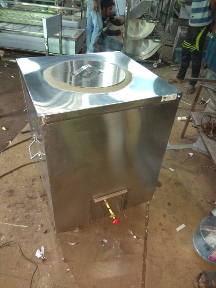 Stainless Steel Square SS Charcoal Tandoor, For Restaurant