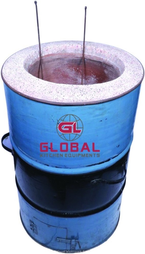 Coal Operated Commercial Cooking Range Clay Tandoor Drum Tandoor, For Restaurant