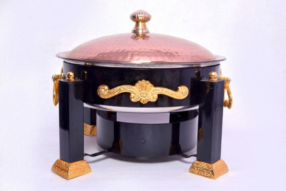 Round Black Copper Chafing Dish