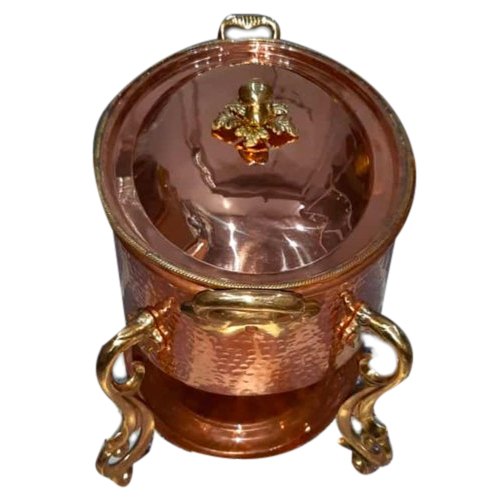 Antique Copper Chafing Dish, Capacity: 8 Ltr