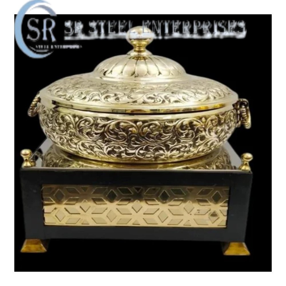 GOLD Antique Brass Chafing Dishes, For Party, Capacity: 7 Litre