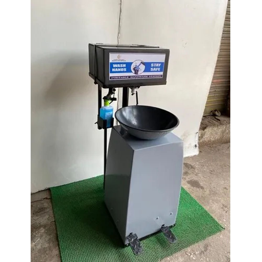 Grey MS Foot Operated Handwash Station