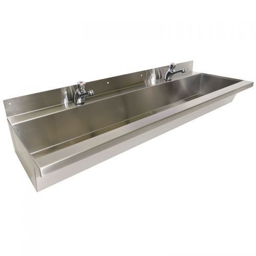 LMC White Stainless Steel Fabricated Hand Wash Trough