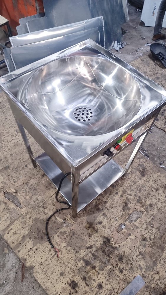 Delhi Machinery Polished Food Making Electric kadai, For Kitchen, Size: 56 cm X 15 cm