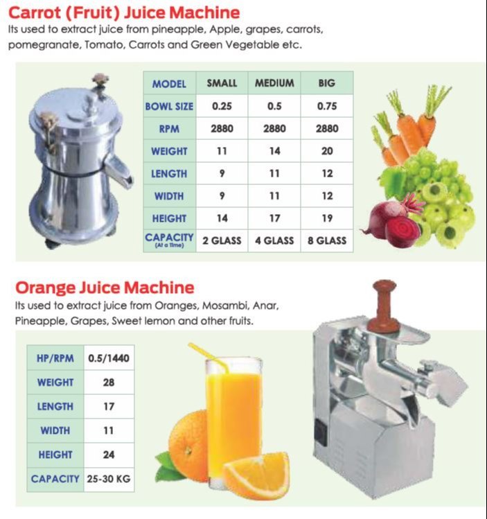 Electrical Fruit - Vegetable - Juicer - Commercial for Hotel Restaurant Juice Shop