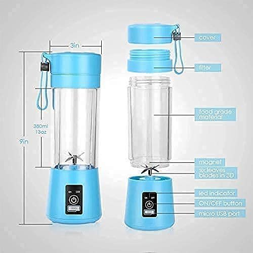 6 Blade 2 USB juicer Electrical, Capacity: 380ML