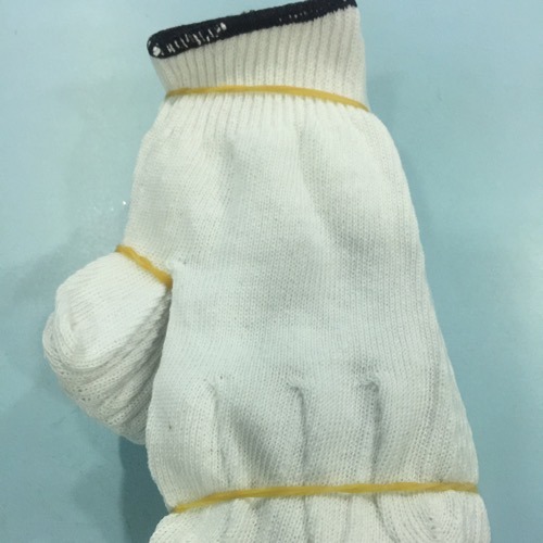 Unisex Bleached White Cotton Knitted Glove