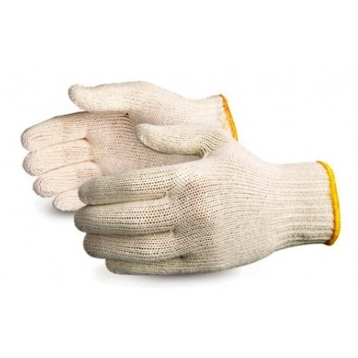 Nova Safe White Cotton Knitted Gloves, 35 G