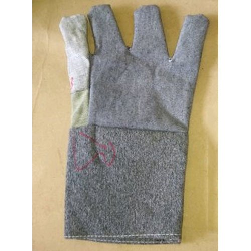 Grey Cotton Cloth Safety Gloves, Size: Free Size