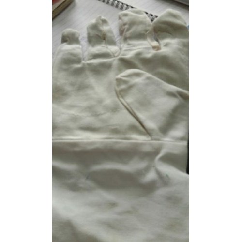 Full Fingered Plain Cotton Hand Glove, Size: Large