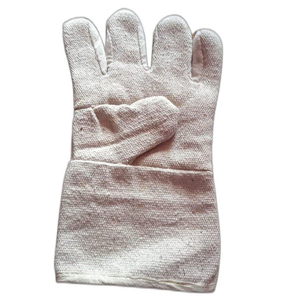 Gray Secure Safety White Cotton Hand Gloves, For Shipping Handling