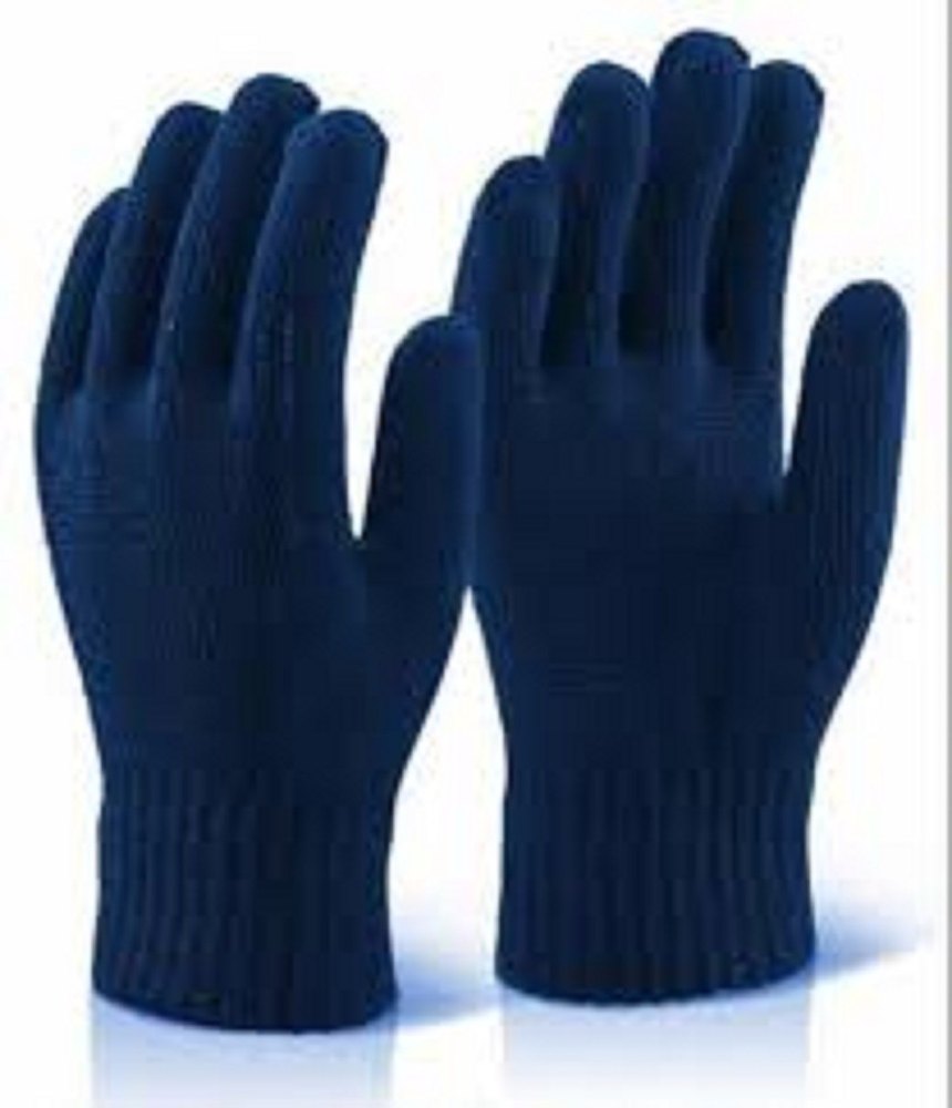 Blue Cotton Safety Glove