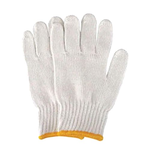 White Plain Industrial Cotton Knitted Hand Gloves