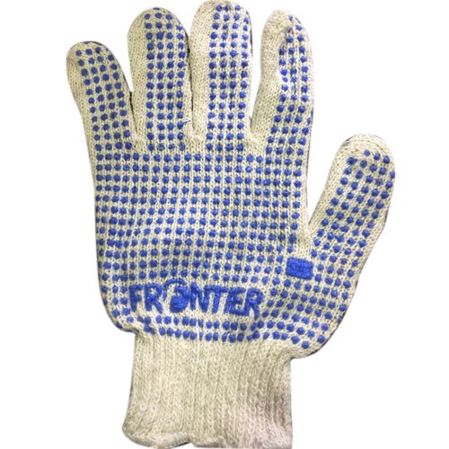 Full Fingered PVC & Cotton Cotton Dotted Gloves