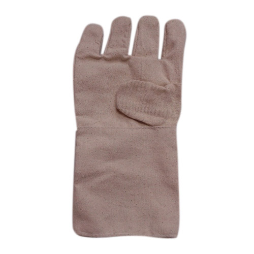 Full Finger Unisex Canvas Khadi Hand Gloves, Length: 14 Inch