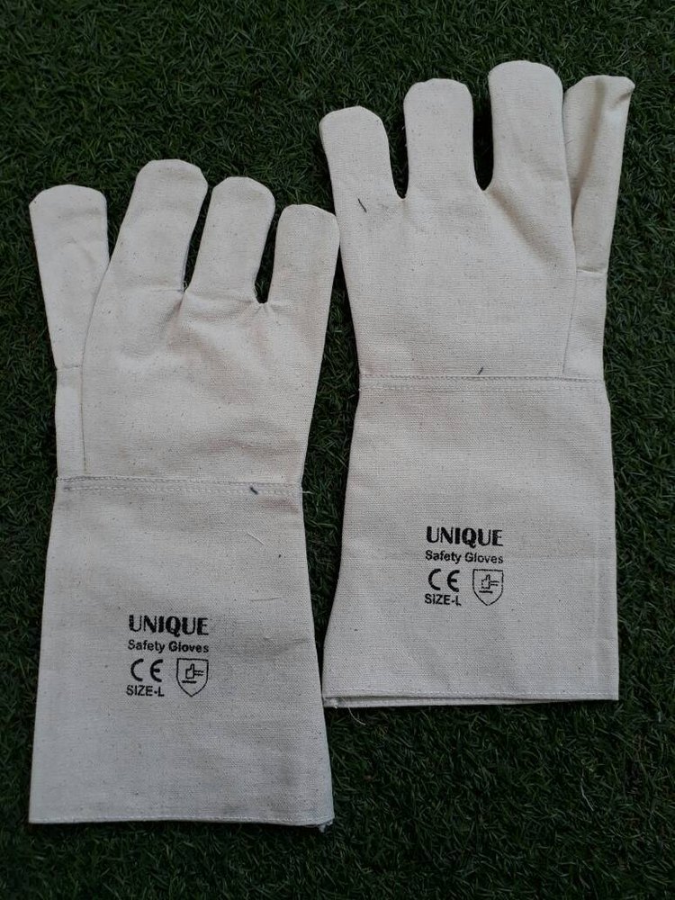 Full Finger Unisex Canvas Hand Gloves, Size: Free Size, for Industrial