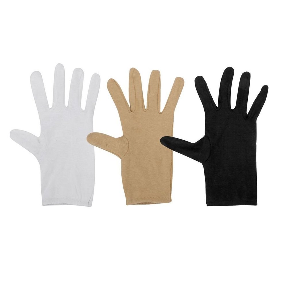 5 Colors Unisex Cotton Gloves Hand Gloves, For Industrial, Size: Free Size